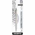 Zebra Pen Zebra Retractable Ballpoint Pen F-701 - Black Ink - Stainless Steel Barrel 29411